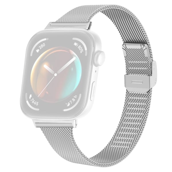 Huawei Watch Fit 3 korvaava Milanese Band 316L ruostumattomasta teräksestä valmistettu verkkokellon hihna - Hopea