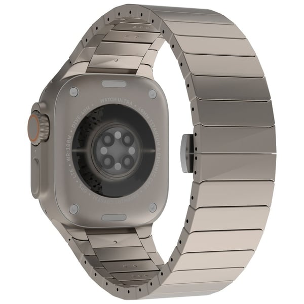 Apple Watch Series 49mm - 45mm - 44mm - 42mm Zinc Alloy Men Watch Strap - Titanium