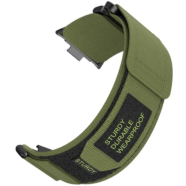 Xiaomi Smart Band 8 Pro / Redmi Watch 4 Magic Tape Nylon Strap Erstatningsklokkebånd - Militærgrønn