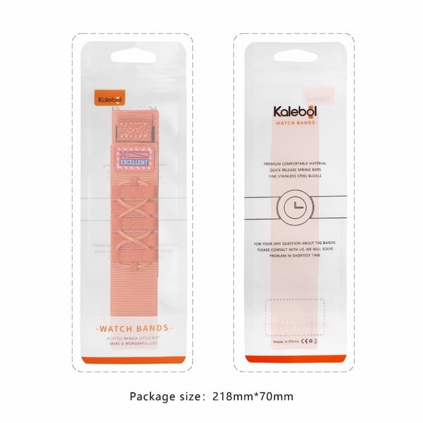 KALEBOL Huawei Watch GT 4 46mm / 4 Pro / 4 Watch Band 22mm Loop Fastener Nylon Wrist Strap - Oransje