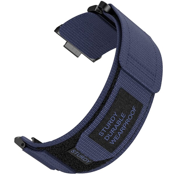 Huawei Watch Fit 3 urheilurannehihna Magic Tape Nylon Watch Band - Keskiyön Sininen