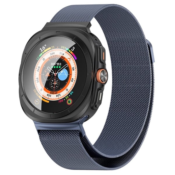 KALEBOL Samsung Galaxy Watch Ultra 47mm Watch Band Magnetic Buckle Metal Milanese Wrist Strap - Grey