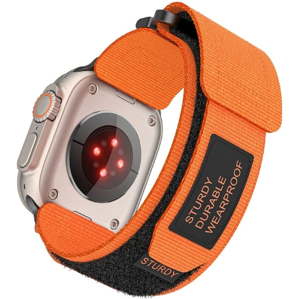 KALEBOL Apple Watch Series 49mm - 45mm - 44mm - 42mm Nylon Strap - Oransje