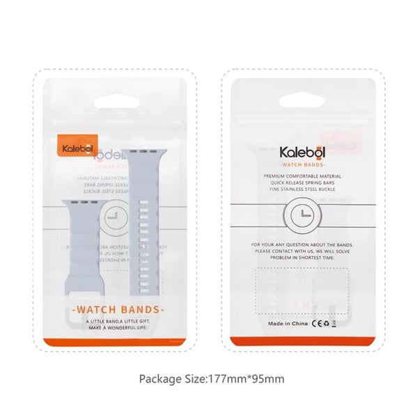 KALEBOL Apple Watch Series 49mm - 45mm - 44mm - 42mm Silicone Sport Watch Strap - White