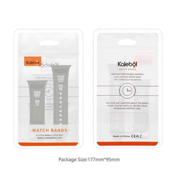 KALEBOL Apple Watch Series 49mm - 45mm - 44mm - 42mm Honeycomb kellonauha - Armeijan Vihreä + Titaani