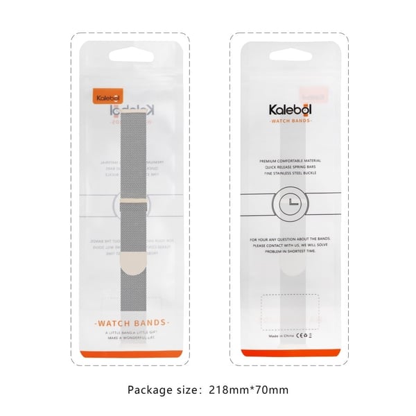 KALEBOL Apple Watch Series 41mm - 40mm - 38mm Milanese metallklokkearmbånd - Svart / Gull