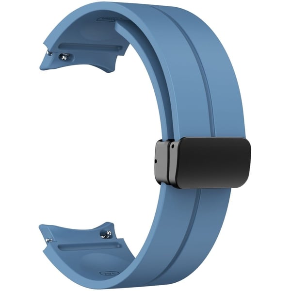 KALEBOL Samsung Galaxy Watch 20 mm silikonklokkerem med magnetisk spenne - Blå KALEBOL Samsung Galaxy Watch 20 mm silikonklokkerem med magnetisk spenne - Blå