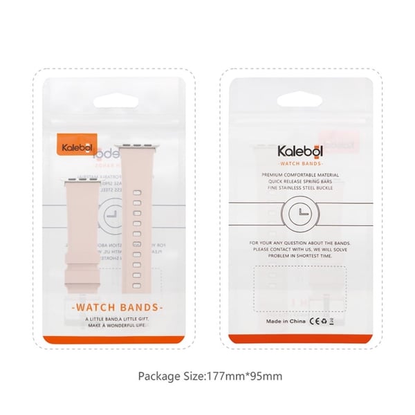 KALEBOL Apple Watch Series 49mm - 45mm - 44mm - 42mm Silikonbånd Dual Color - Lysegrå