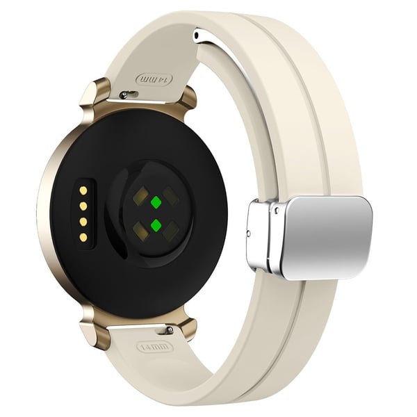 KALEBOL Garmin Lily 2 Klokkerem med magnetisk spenne Silikonarmbånd - Stjernelys + Sølvspenne