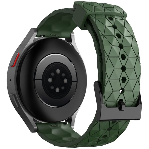 KALEBOL Huawei Watch GT 3 42mm / GT 3 Pro 43mm kellon hihna 20mm silikoninauha jalkapallokuvio - Armeijan Vihreä