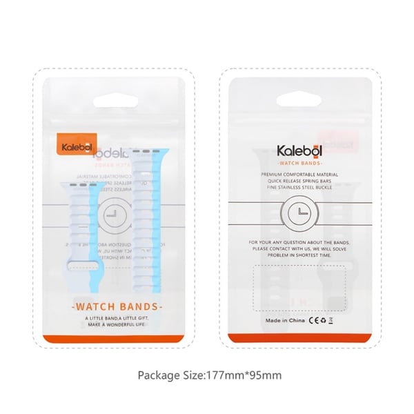 KALEBOL Apple Watch Series 49mm - 45mm - 44mm - 42mm Silikonklokkerem - Svart + Oransje