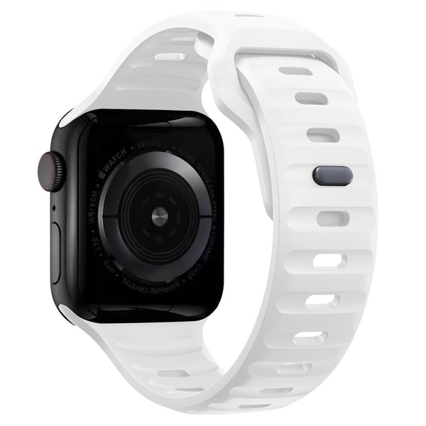 KALEBOL Apple Watch Series 49mm - 45mm - 44mm - 42mm Silicone Watch Band - White