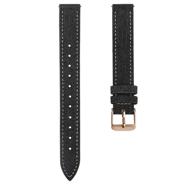 KALEBOL Garmin Lily 2 Klockarmband Linne läder Justerbart armband - Svart