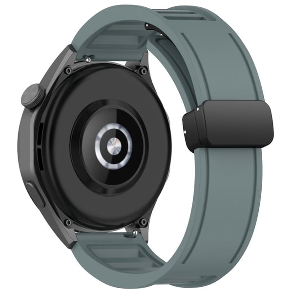 Huawei Watch 4 / Watch 4 Pro / Watch GT 4 46 mm magnetisk klokkerem 22 mm bred silikonrem med hurtigutløser - Mørkegrønn Huawei Watch 4 / Watch 4 Pro / Watch GT 4 46 mm magnetisk klokkerem 22 mm bred silikonrem med hurtigutløser - Mørkegrønn