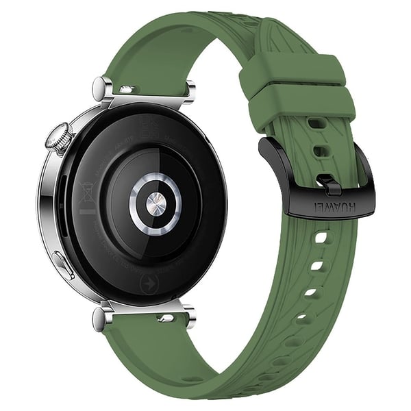 KALEBOL Huawei Watch GT 4 41mm / Garmin Venu 3S / Asus Zenwatch 3 WI503Q Silikonklokkebånd 18mm - Grønn / Svart