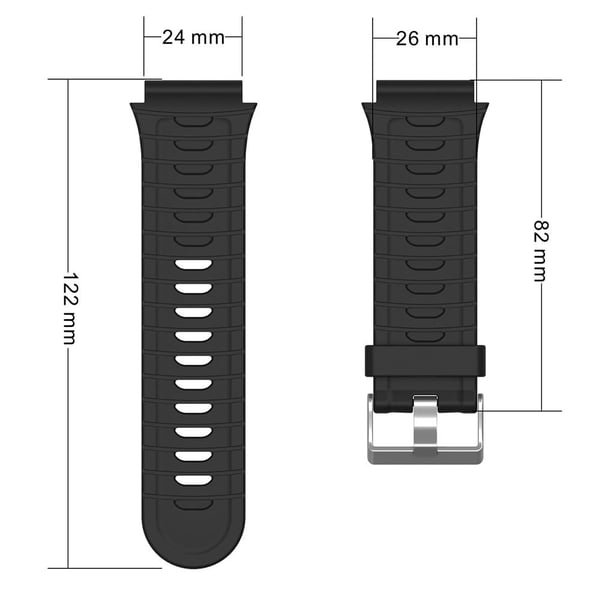 Garmin Forerunner 920XT Watch Strap Silicone Band with Spring Bar and Screwdriver - Black