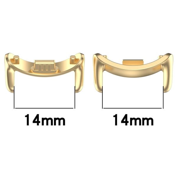 1 par Xiaomi Mi Band 9 / 9 NFC / Smart Band 8 / 8 NFC Watch Strap Connector 14mm rustfritt ståladapter - Svart