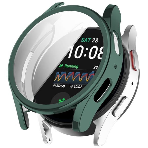 Samsung Galaxy Watch7 40mm Watch Case Electroplating Flexible Full Cover - Green