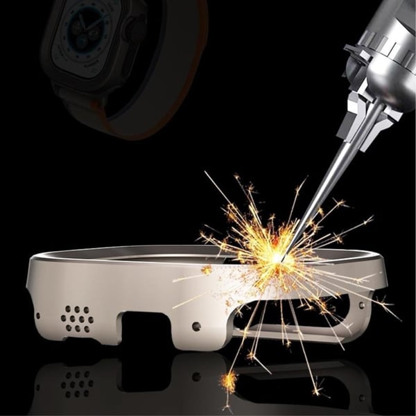 Apple Watch Ultra / Ultra 2 49mm Protector Aluminum Titanium Alloy+Flexible Watch Frame Case - Silver