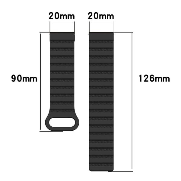 Huawei Watch GT 3 42 mm / GT 3 Pro 43 mm Universal 20 mm klokkerem med magnetisk silikonbånd med prikkmønster - Militærgrønn + Svart