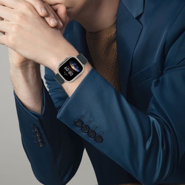 Apple Watch Series 41 mm - 40 mm - 38 mm klokkerem i ekte skinn - Blå
