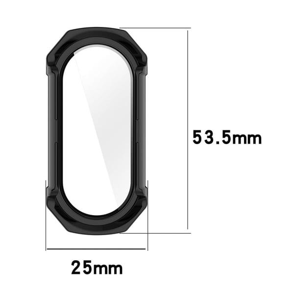 Xiaomi Mi Band 9 NFC / Mi Band 9 ripebestandig hardt støtbestandig klokkeveske med herdet glassfilm - Elfenbenshvit