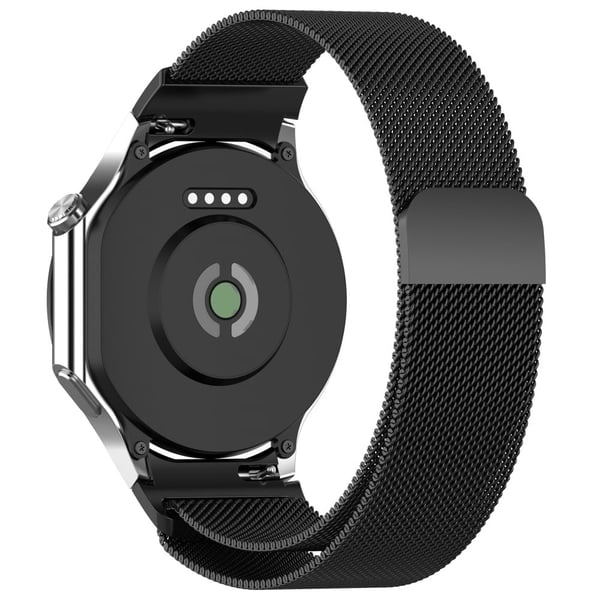 OnePlus Watch 2R / Watch 2 Adjustable Metal Strap Milanese Mesh Magnetic Watch Band - Black
