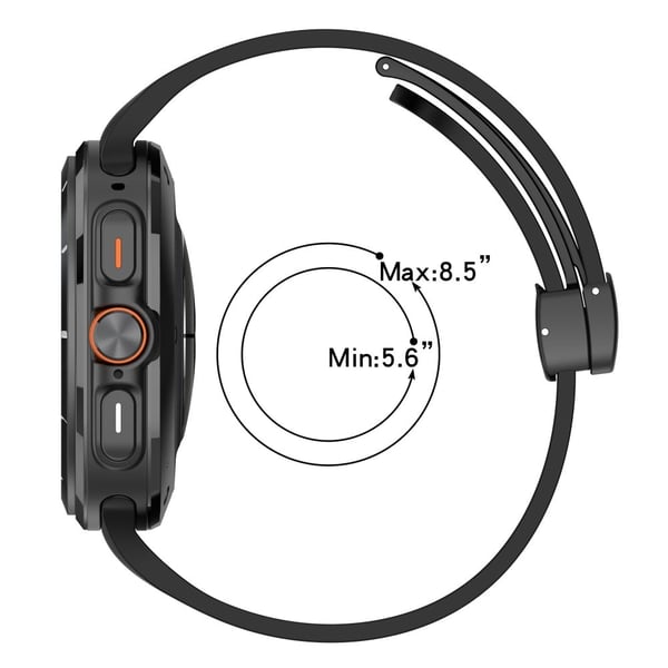 Samsung Galaxy Watch Ultra 47 mm silikonarmbånd med magnetisk sammenleggbar spenne - Vinrød