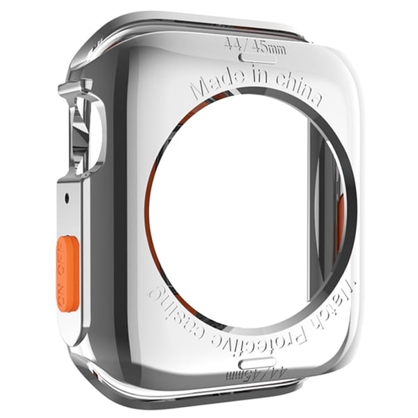Apple Watch Series 4 / 5 / 6 / SE / SE (2022) 44mm / 7 / 8 / 9 45mm Fallbeskyttelse Fleksibel Watch Frame Case - Sølv