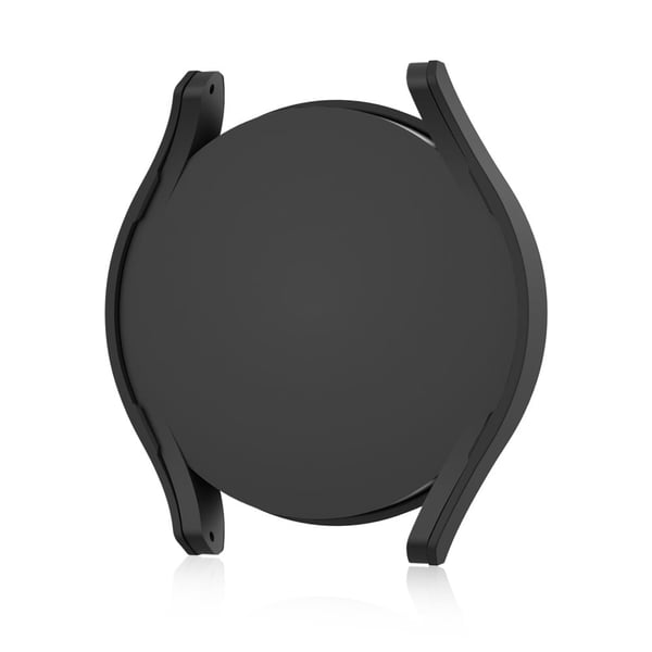 Samsung Galaxy Watch7 40mm Matte Case Hard Bump Resistant Watch Cover with Tempered Glass Screen Film - Black