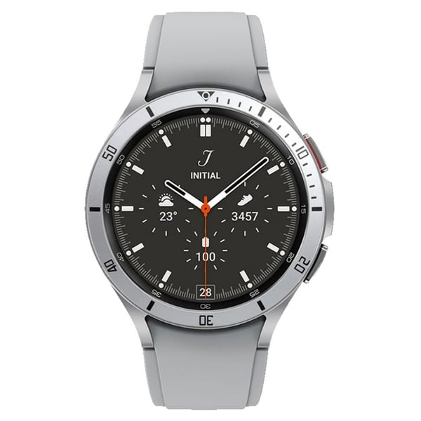 Samsung Galaxy Watch6 Classic 47mm Watch Bezel Ring Zinc Alloy Dial Bezel Adhesive Frame Ring Cover - Silver