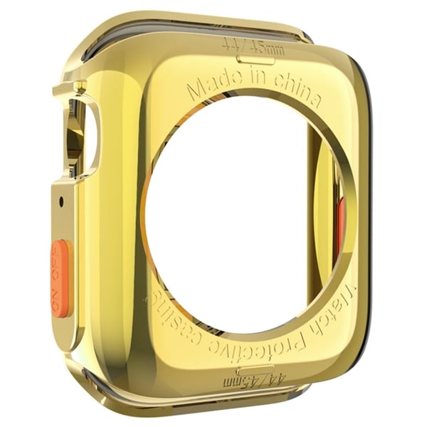 Apple Watch Series 4 / 5 / 6 / SE / SE (2022) 44mm / 7 / 8 / 9 45mm Drop Protection Flexible Watch Frame Case - Gold