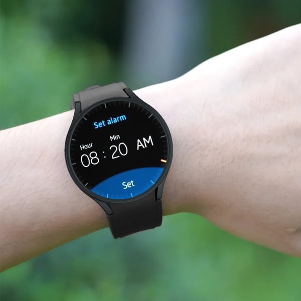 Samsung Galaxy Watch7 44 mm dekseletui, hult, hardt, støtsikkert dekseletui - Svart