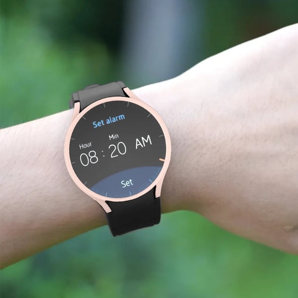 Samsung Galaxy Watch7 44 mm dekseletui, hult, hardt, støtsikkert dekseletui - Rosa