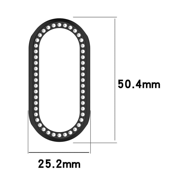 Xiaomi Mi Band 9 / 9 NFC Rhinestone Decor Hollow-Out Deksel Bump Resistant Watch Frame Case - Sølv