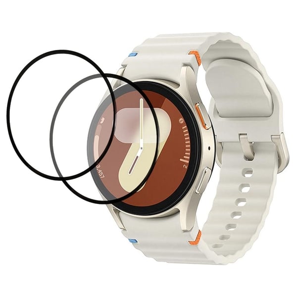 2-pack Samsung Galaxy Watch7 44mm Tempered Glass Watch Screen Protector Silk Printing