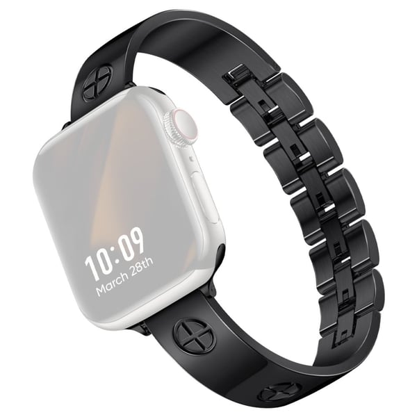 Apple Watch Series 41mm - 40mm - 38mm Urrem i rustfrit stål - Sort