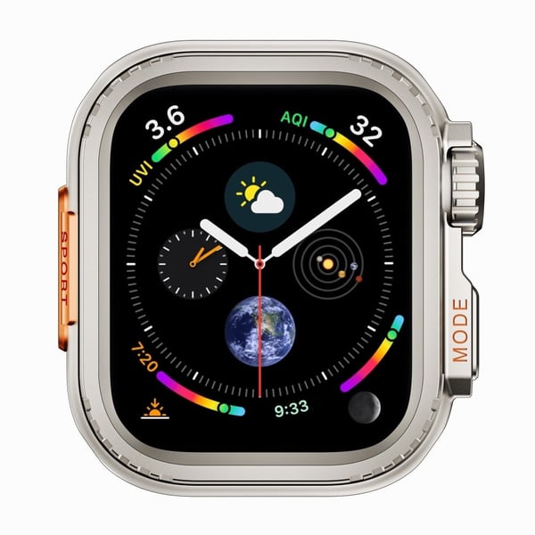 Apple Watch Series 9 / 8 / 7 45mm Anti-Drop Watch Case Metal Protective Frame - Titan Apple Watch Series 9 / 8 / 7 45mm Anti-Drop Watch Case Metal Protective Frame - Titan
