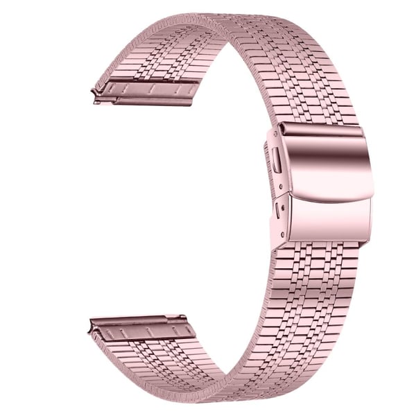 Huawei Watch GT rustfritt stålklokkebånd stilig 22 mm erstatningsarmbånd - Rosa Rose