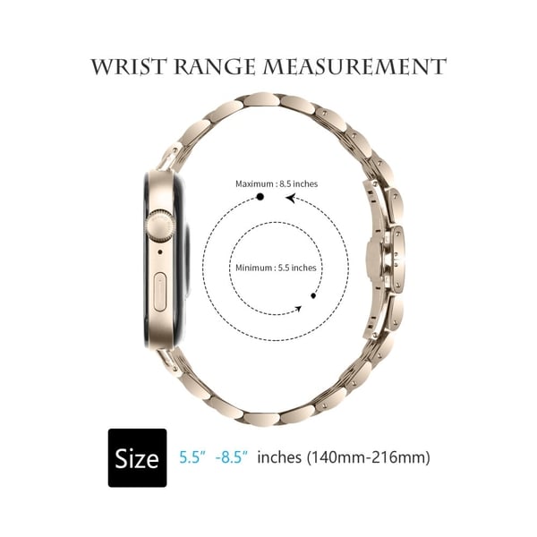 Huawei Watch Fit 3 Metallnettarmbånd 316L rustfritt stål - Champagne-Gull