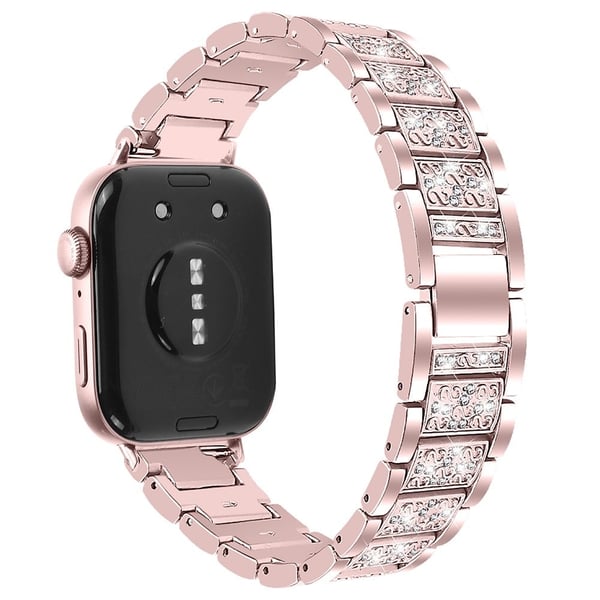 Huawei Watch Fit 3 Smartklokkearmbånd i metall med rhinestone - Rosa Rose