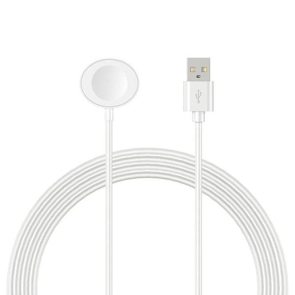 Apple Watch Oval trådlös laddningsdocka med USB-laddningskabel - Vit
