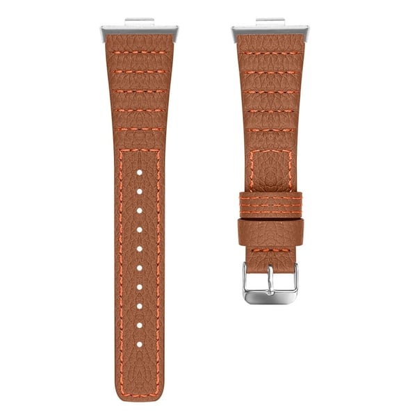 Huawei Watch Fit 3 Klokkerem Stitching Lines Wave Vegan Leather Armbånd - Brun