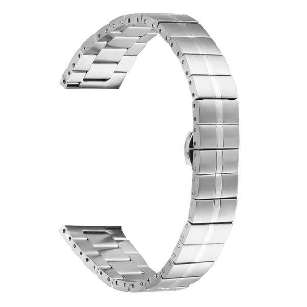 Huami Amazfit GTS rustfritt stålrem med linjedesign for utskifting av håndleddsbånd - Sølv Huami Amazfit GTS rustfritt stålrem med linjedesign for utskifting av håndleddsbånd - Sølv
