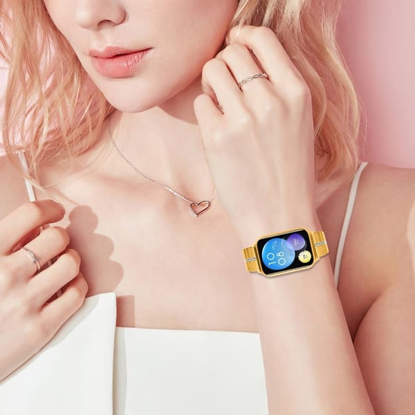 Xiaomi Redmi Watch 4 Rustfritt stål Klokkerem Erstatningsarmbånd - Gull + Sølv