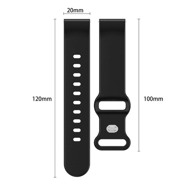Huawei Watch GT 3 42 mm / GT 3 Pro 43 mm Universal 20 mm silikonklokkerem med sommerfuglformet spenne - Vinrød