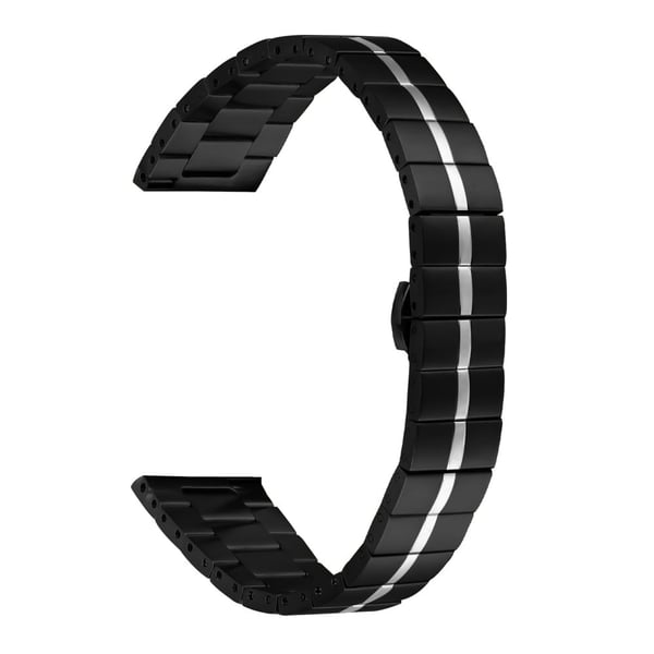 Garmin Vivomove Sport / Venu 2 Plus erstatningsarmbånd med 1 perle i rustfritt stål - Svart + Sølv Garmin Vivomove Sport / Venu 2 Plus erstatningsarmbånd med 1 perle i rustfritt stål - Svart + Sølv