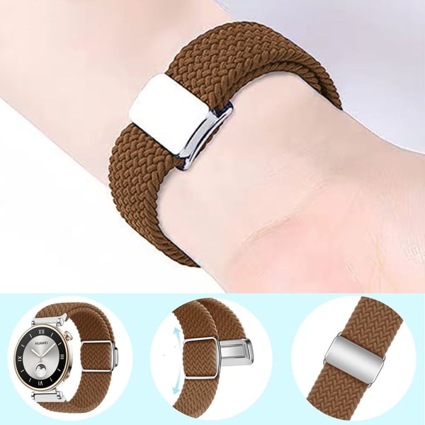 Xiaomi Smart Band 8 Pro / Redmi Watch 4 Loop Strap Magnetic Buckle Woven Watch Band - Mørk Olivengrønn