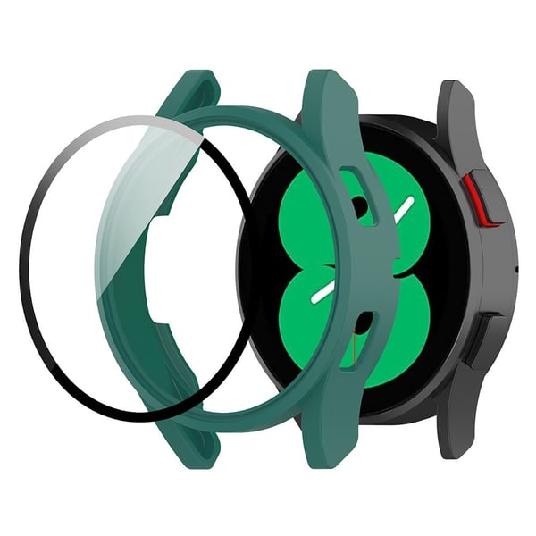 Samsung Galaxy Watch FE 40 mm støtsikkert dekseletui med skjermbeskytter i herdet glass - Grønn Samsung Galaxy Watch FE 40 mm støtsikkert dekseletui med skjermbeskytter i herdet glass - Grønn