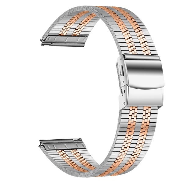 Garmin Vivomove 3 / GarminMove 3 Rustfritt stål 20 mm erstatningsarmbånd - Sølv + Rose Gull Garmin Vivomove 3 / GarminMove 3 Rustfritt stål 20 mm erstatningsarmbånd - Sølv + Rose Gull